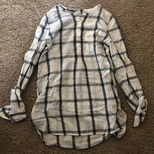 Super Trendy plaid tunic shirt